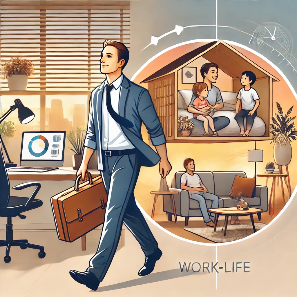 Un employé profitant de son temps libre après sa journée de travail.