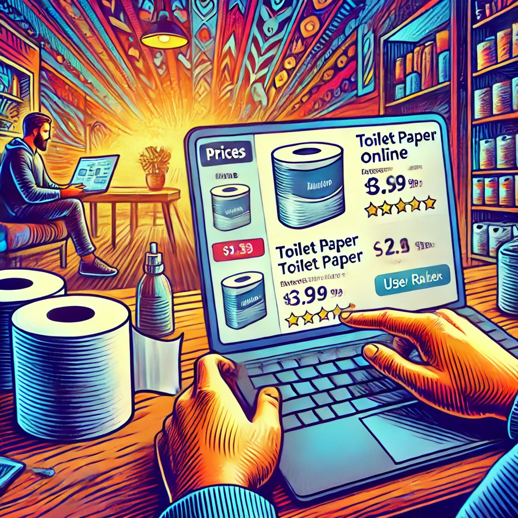 Achats de papier toilette en ligne